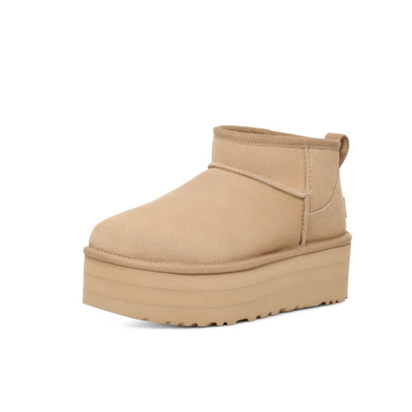 Boots fourrées femme | Classic mini plateforme Tan